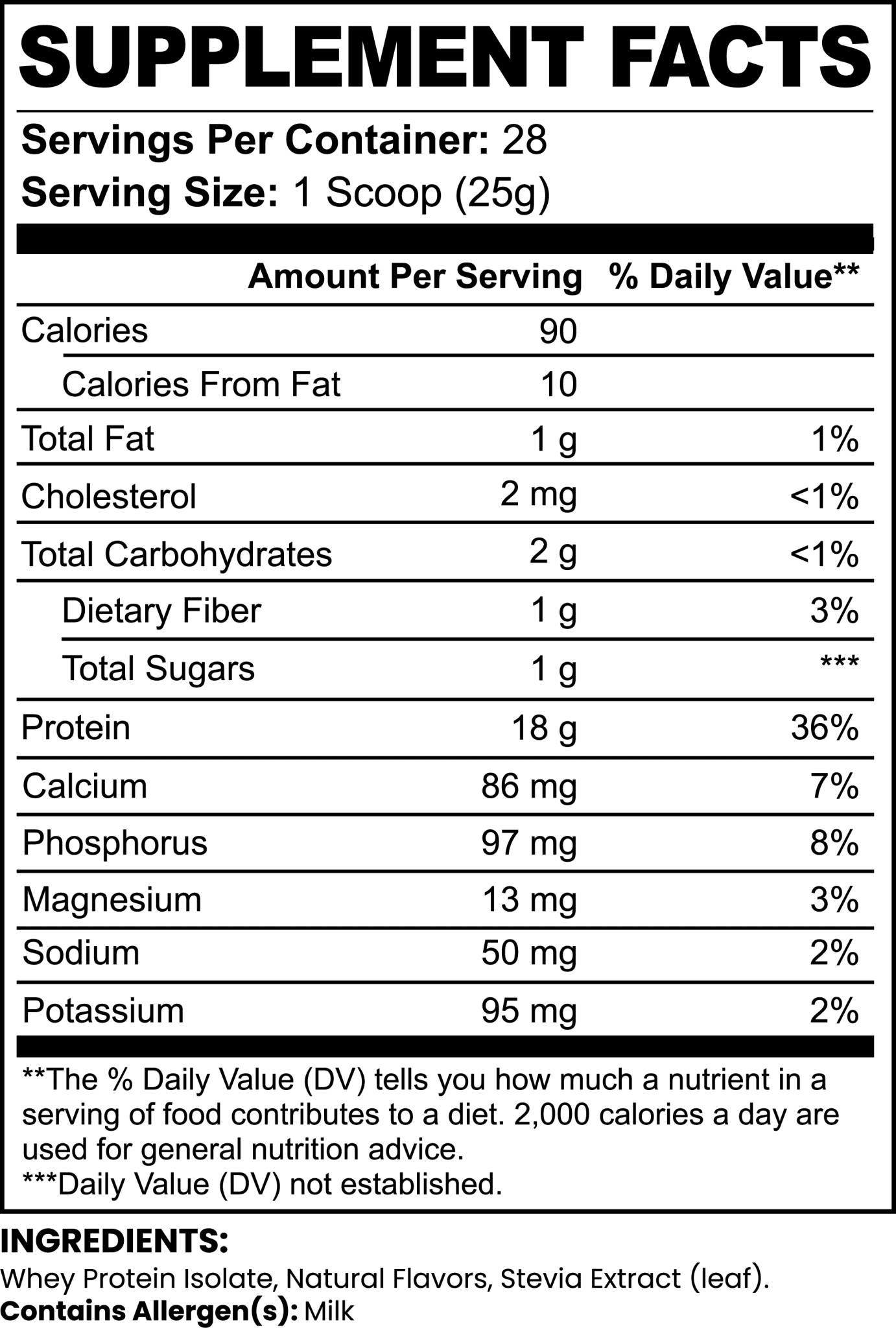 100% Whey Protein Isolate – Chocolate | Aeterna Nutrition