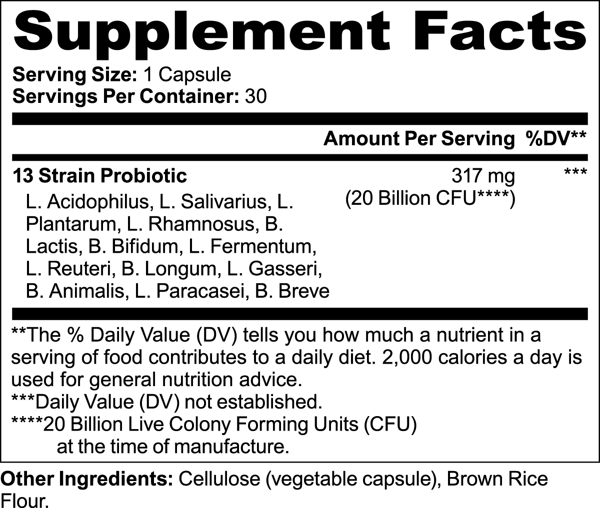 Probiotic 20 Billion – Multi-Strain Daily Capsules | Aeterna Nutrition