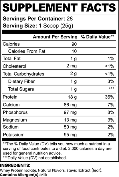 100% Whey Protein Isolate – Chocolate | Aeterna Nutrition