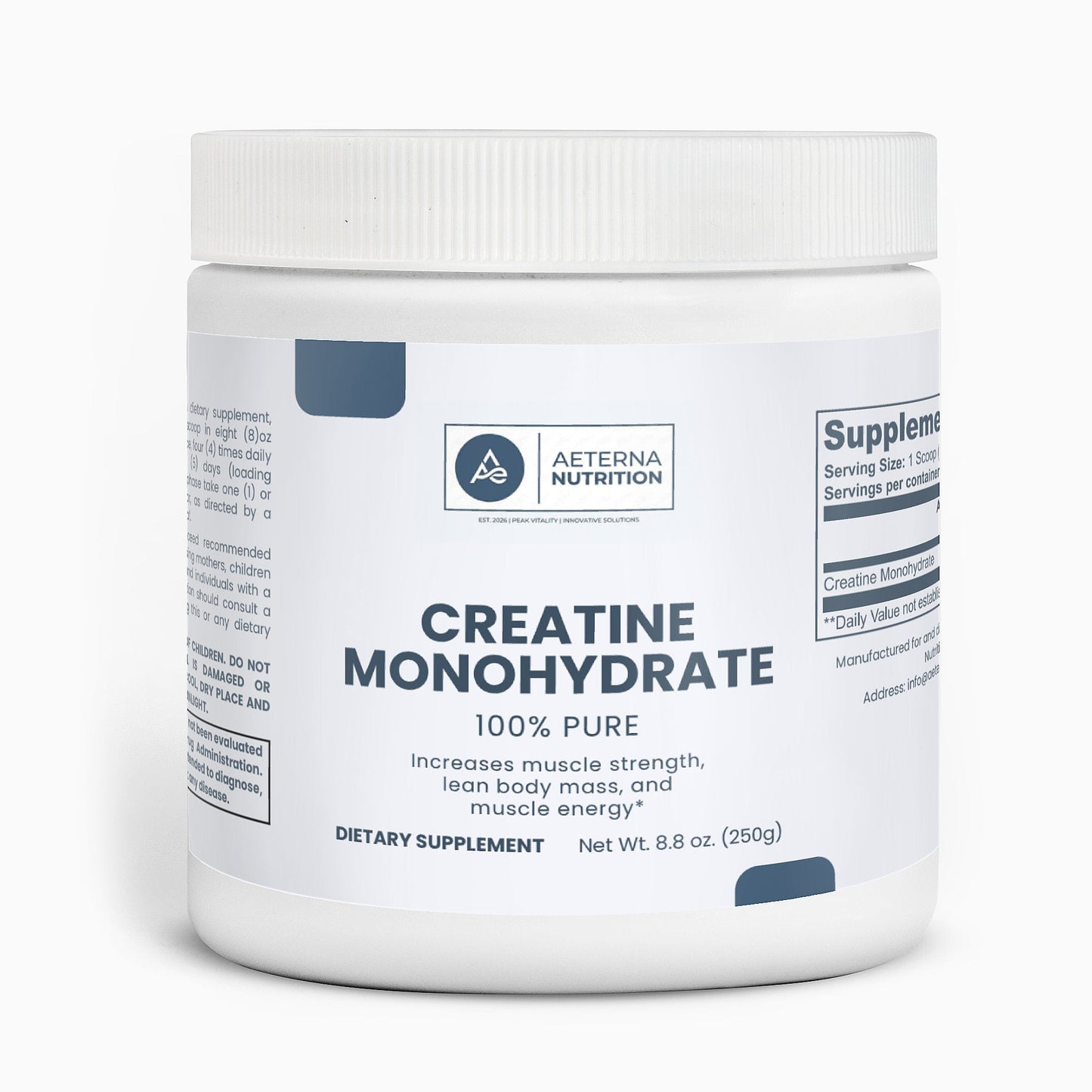 Creatine Monohydrate – Pure Unflavored Powder | Aeterna Nutrition