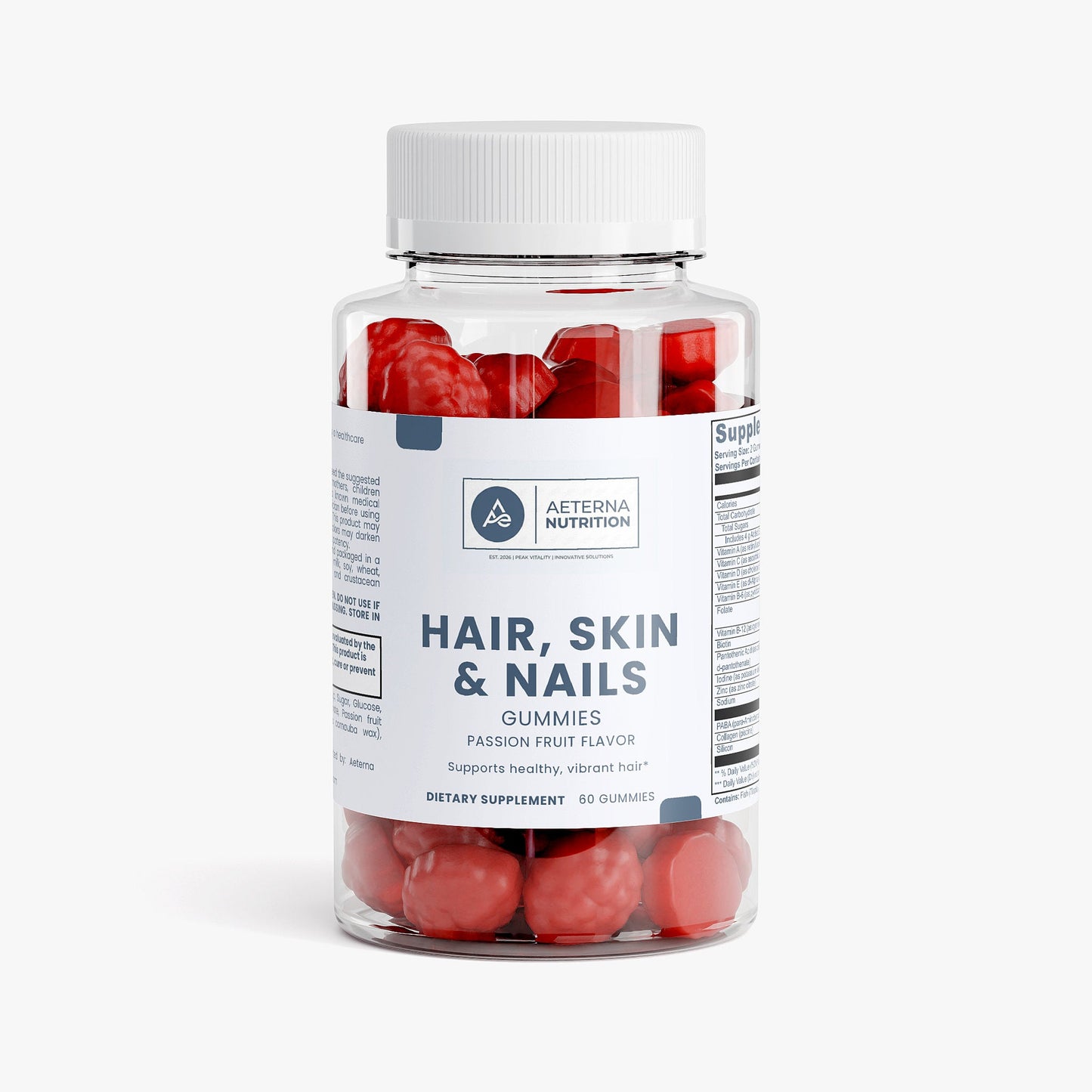 Hair, Skin & Nails Gummies – Biotin + Collagen + Vitamins | Aeterna Nutrition