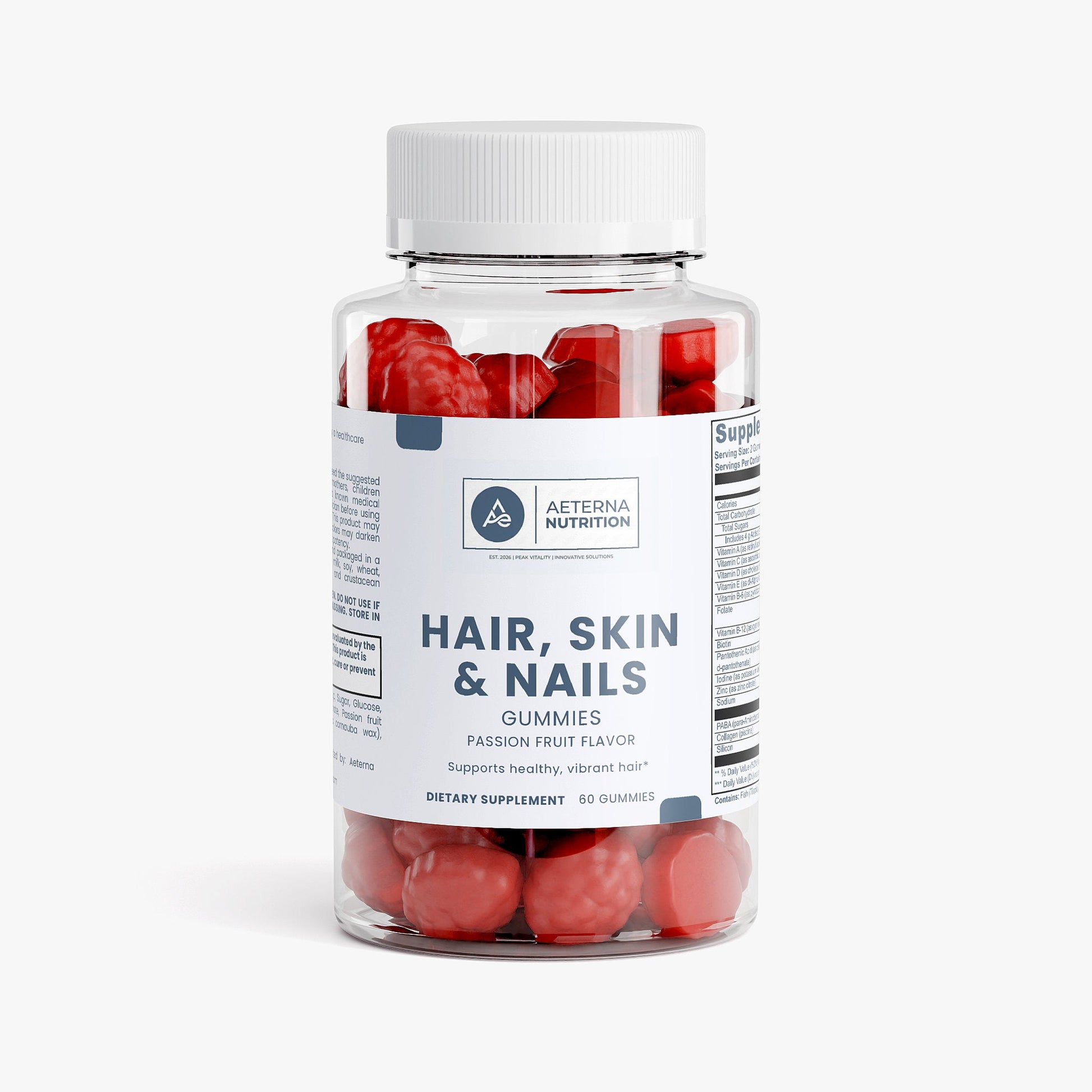Hair, Skin & Nails Gummies – Biotin + Collagen + Vitamins | Aeterna Nutrition