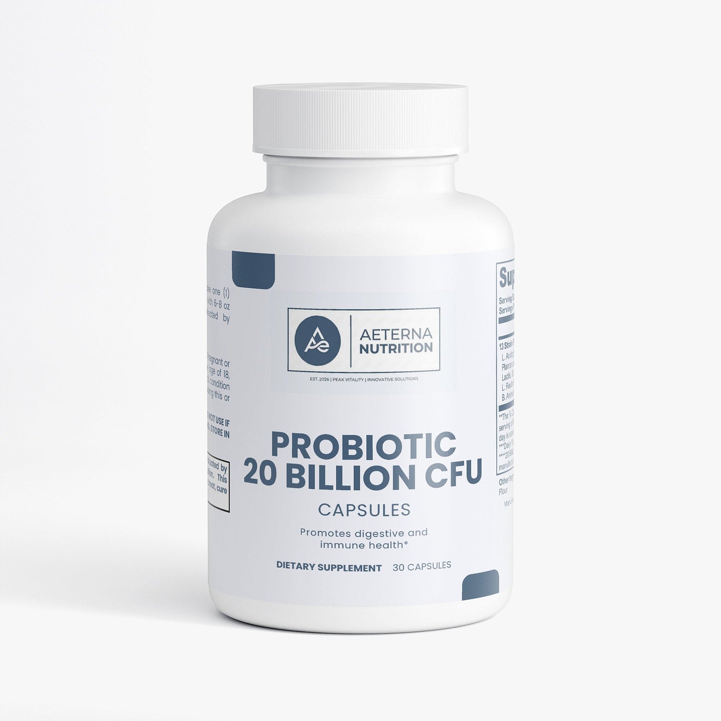 Probiotic 20 Billion – Multi-Strain Daily Capsules | Aeterna Nutrition