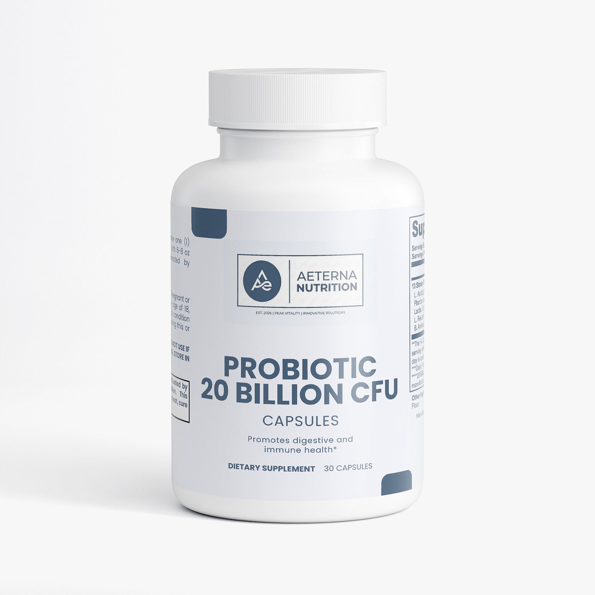 Probiotic 20 Billion – Multi-Strain Daily Capsules | Aeterna Nutrition