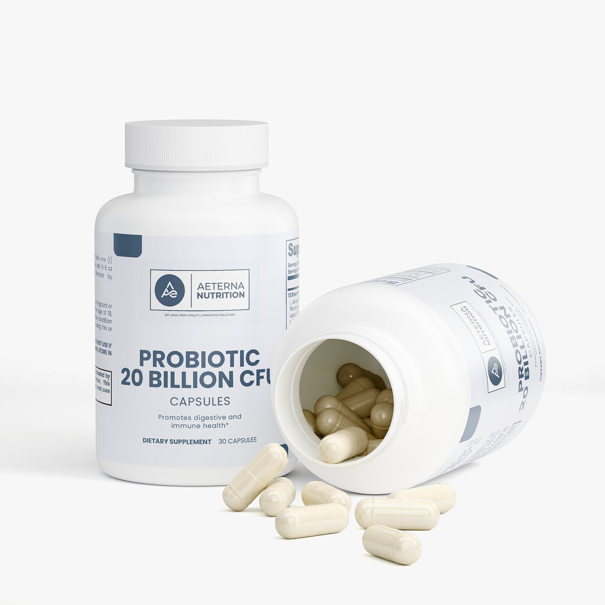 Probiotic 20 Billion – Multi-Strain Daily Capsules | Aeterna Nutrition