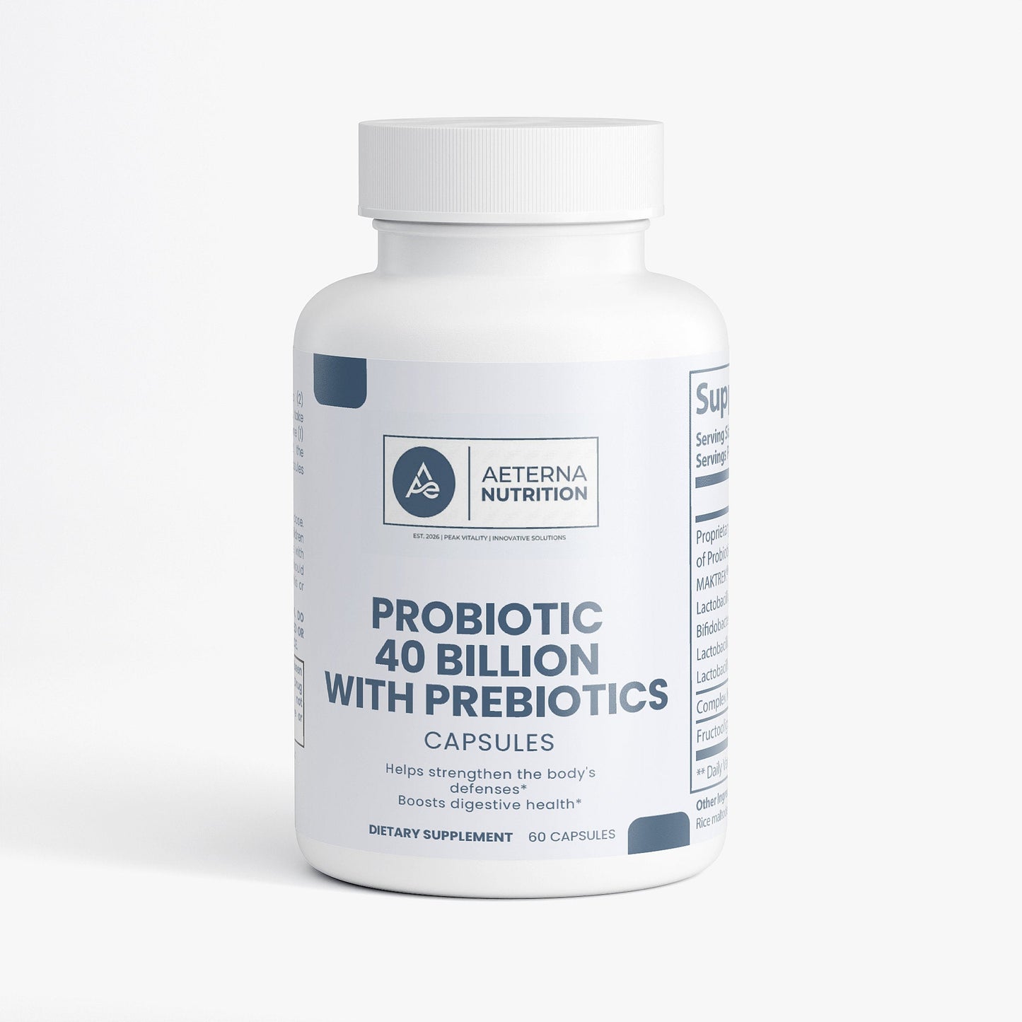 Probiotic 40 Billion with Prebiotics | Aeterna Nutrition