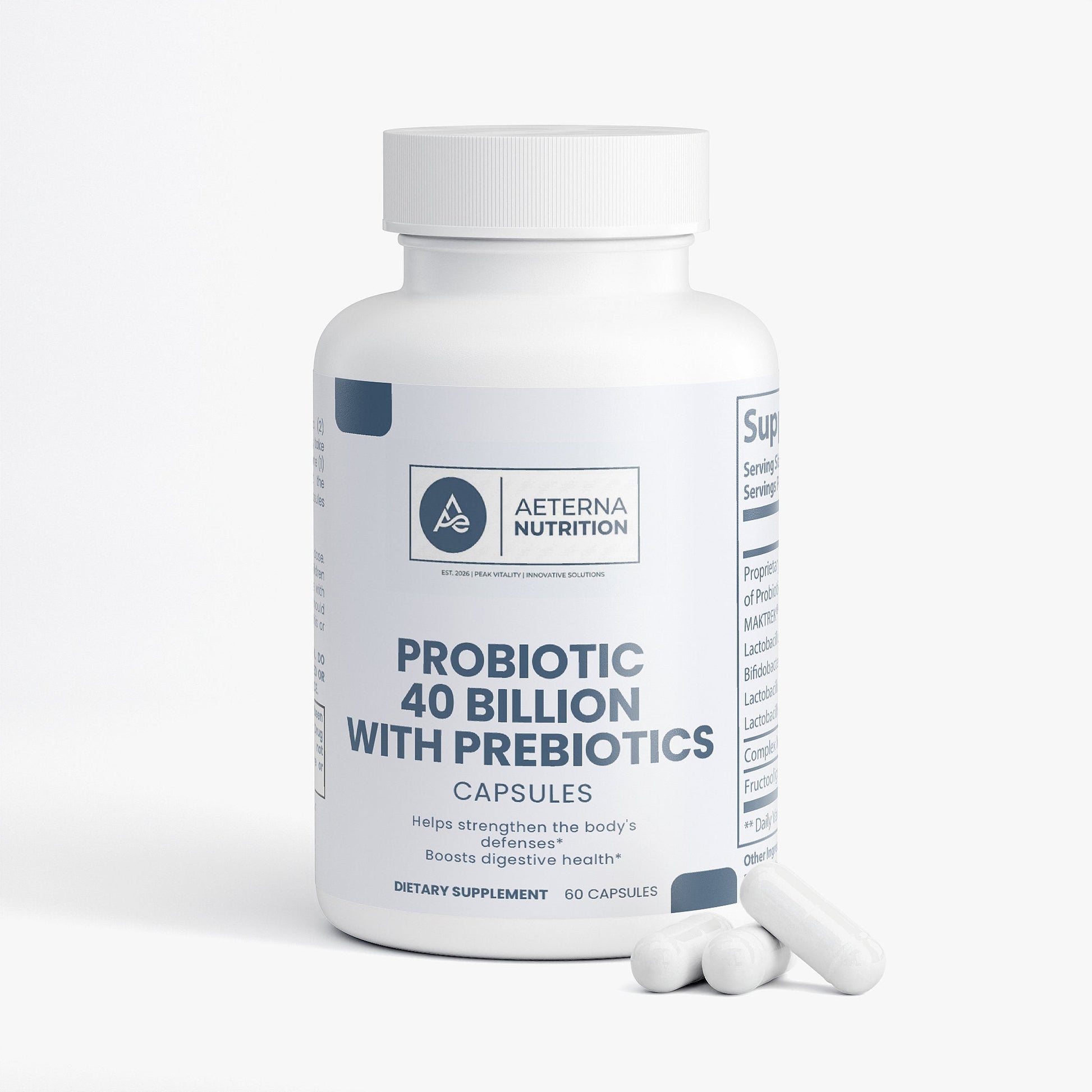 Probiotic 40 Billion with Prebiotics | Aeterna Nutrition