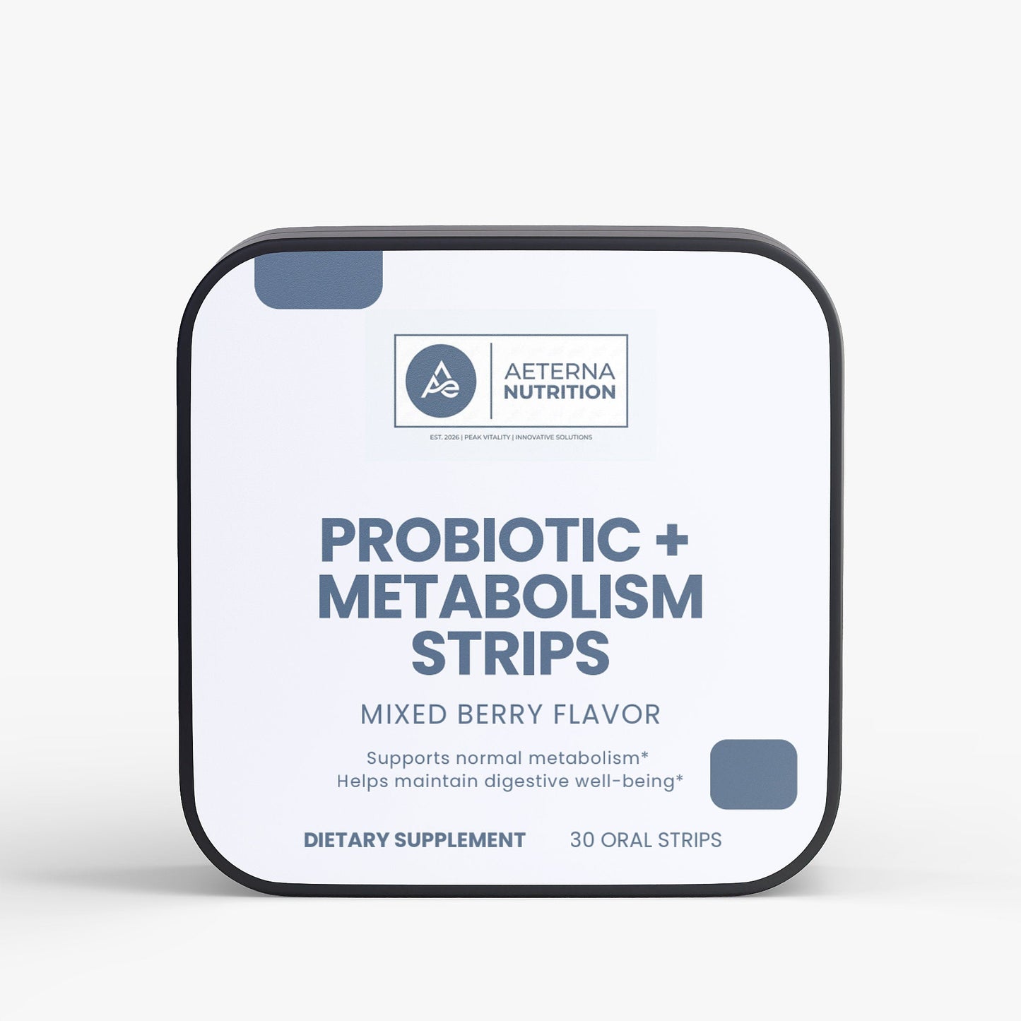 Probiotic + Metabolism Strips – Mixed Berry | Aeterna Nutrition